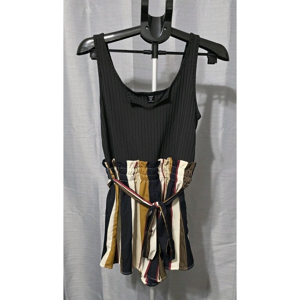 Shein‎ Curve Women's 0XL Shorts Romper Sleeveless Striped